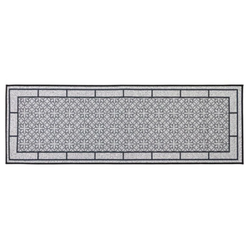 Image of JVL Avanti Machine Washable Entrance Runner Doormat, 50x150cm - Grey 01-347
