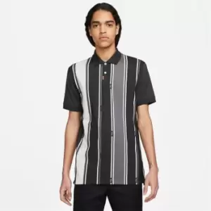 Image of Nike Stripe Polo Shirt Mens - Black
