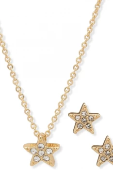 Image of Anne Klein Mini Star Necklace & Earrings Set 60571881-5ZU