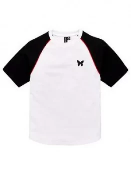 Image of Good For Nothing Boys Raglan Short Sleeve T-Shirt - White