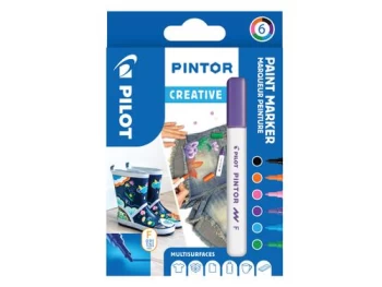 Image of Pintor Fine Bullet Tip Paint Marker 2.9mm Creative Assorted Colours - Pack of 6 3131910517429