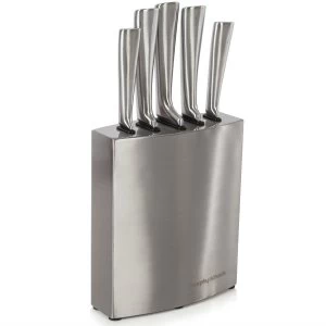 Image of Morphy Richards Accents 5 Piece Knife Block - Stainless Steel