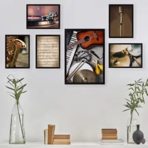 Image of SET_103 Multicolor Decorative Framed Painting (6 Pieces)