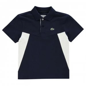 Image of Lacoste Block Colour Polo - Nvy Blu/Wht