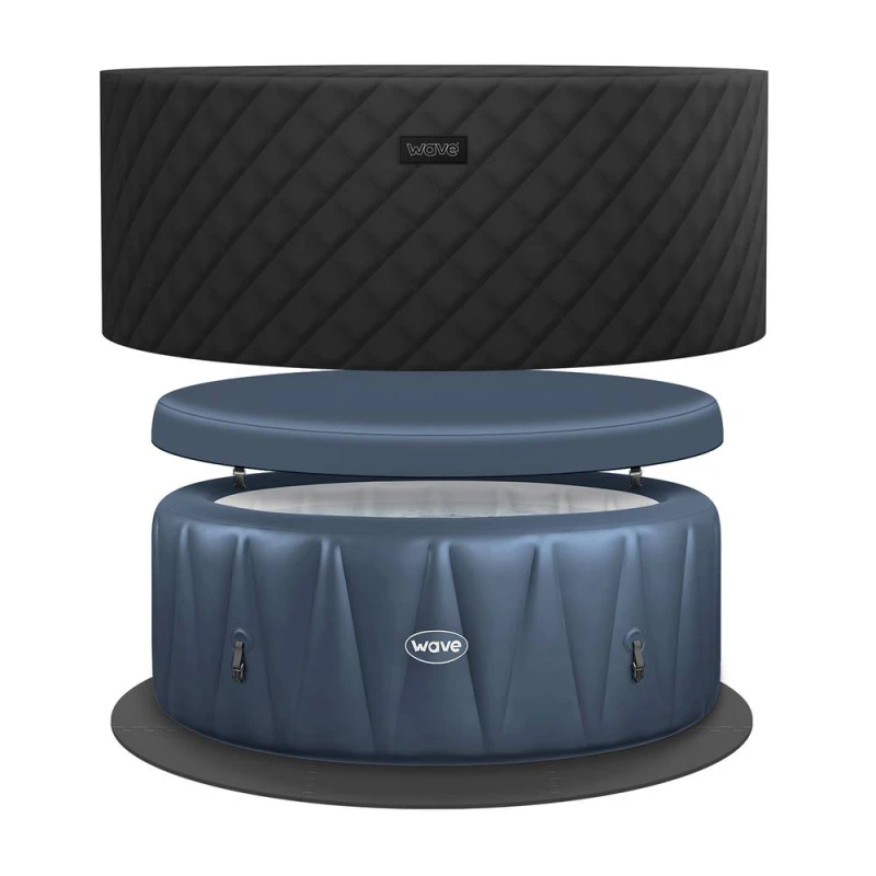 Image of Wave Spas Wave Atlantic Energy-Efficient Hot Tub Bundle 6 Person in Navy Navy Unisex 6 Person