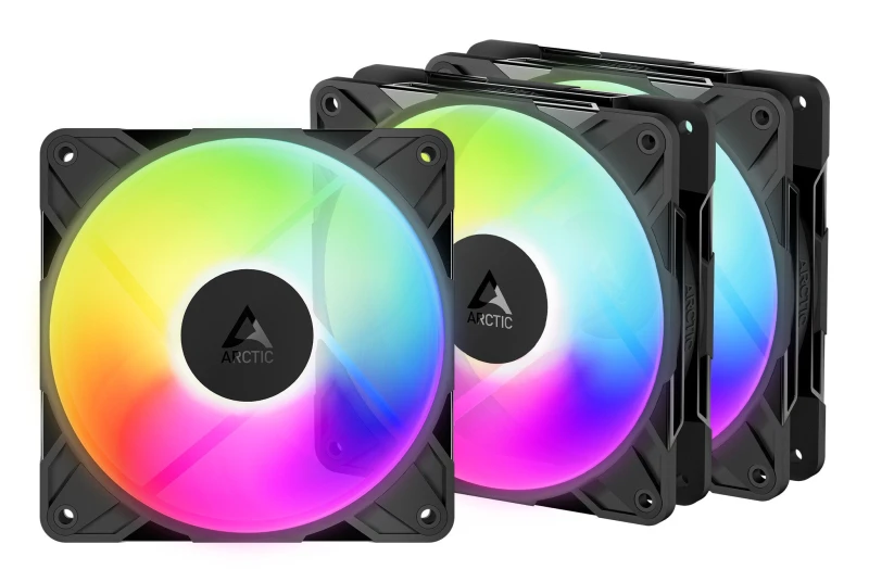 Image of Arctic ARCTIC Freezer P12 Pro Reverse A-RGB - 3 Pack Computer case Fan 12cm Black 3 pc(s) ACFAN00333A