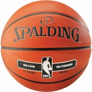 Image of Spalding NBA Silver Outdoor Basketball Tan - Size 7