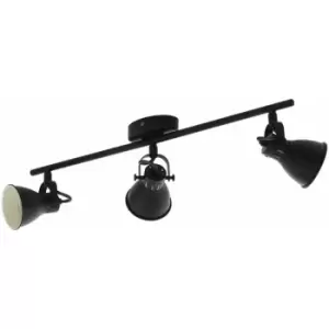 Image of Loops - Flush Ceiling Light 3 Spots Colour Black Shade Bulb GU10 3x3.3W Included