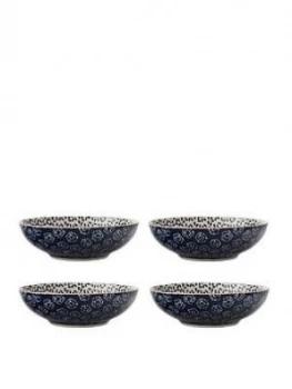 Image of Maxwell & Williams Boho Kiraku Blue Coupe Bowls ; Set Of 4