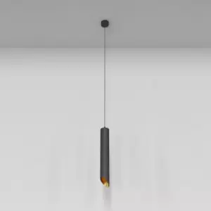 Image of Maytoni Maytoni Lipari Slim Pendant Ceiling Light Black, Gold, 40cm, GU10