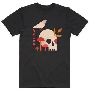 Image of iDKHow - Mushroom Skull Mens Medium T-Shirt - Black
