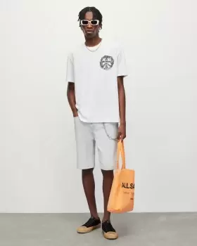 Image of AllSaints Chancer Crew Neck Peace Print T-Shirt