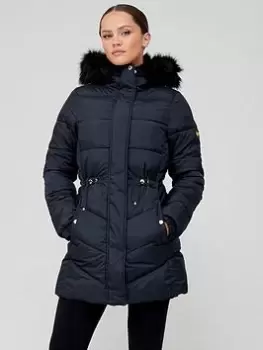 Image of Barbour International Bahia Quilt Jacket - Black, Size 14, Women