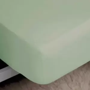 Image of Belledorm 200 Thread Count 100% Egyptian Cotton 12" Deep Fitted Sheet, Thyme, Double