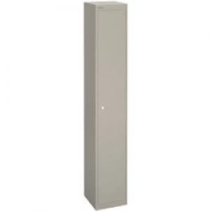 Image of Bisley Basic Contract Locker Lockable with 1 Door CLK121 Steel 305 x 305 x 1802mm Goose Grey