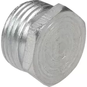 Image of Deta Metal Conduit Hex Plugs and Adaptors 20mm Threaded Plug in Silver