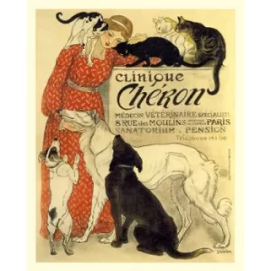 Image of Vintage Metal Sign Retro Advertising Clinique Cheron