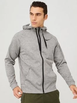Image of Nike Therma Full Zip Training Hoodie - Dark Grey
