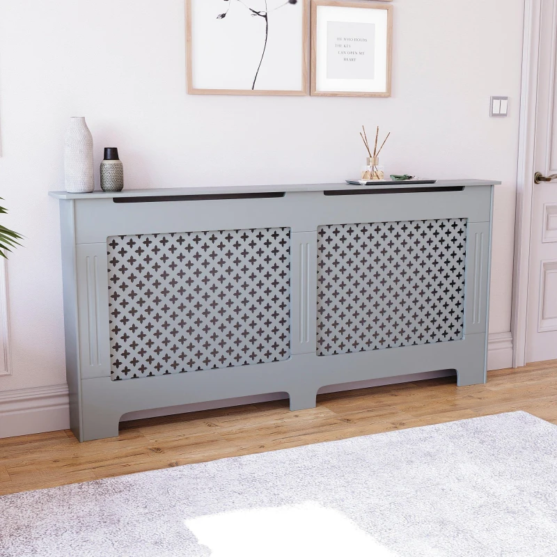 Image of Lassic Vida Designs Oxford Radiator Cover, Extra Large Grey unisex XL