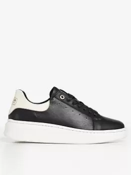 Image of Barbour International Amanza Leather Trainer - Black, Size 4, Women