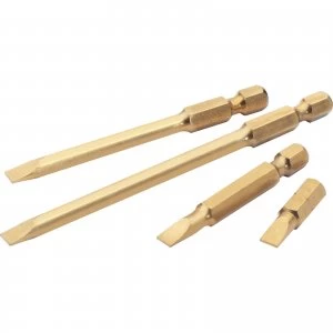 Image of Draper Expert Titanium Slotted Screwdriver Bit 3mm 50mm Pack of 2