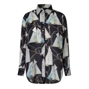 Image of Gant Sailing Print Shirt - Blue