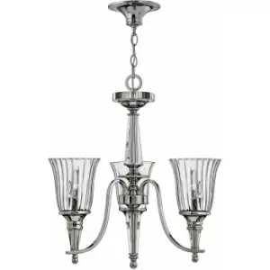 Image of Loops - 3 Bulb Chandelier Hanging Pendant LIght Sterling LED E14 60W Bulb