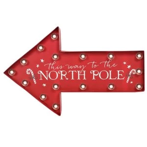 Image of North Pole Light Up Sign