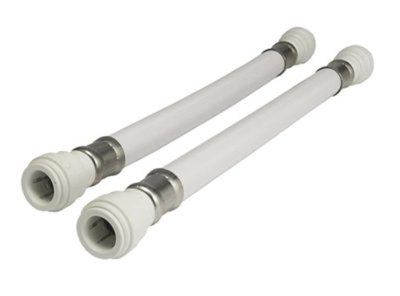 Image of Jg Speedfit Push-Fit White Flexible Hose Wflx21, (L)0.5M X (Dia)15mm, Pack Of 2