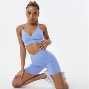 Image of USA Pro Wrap Sports Bra - Blue