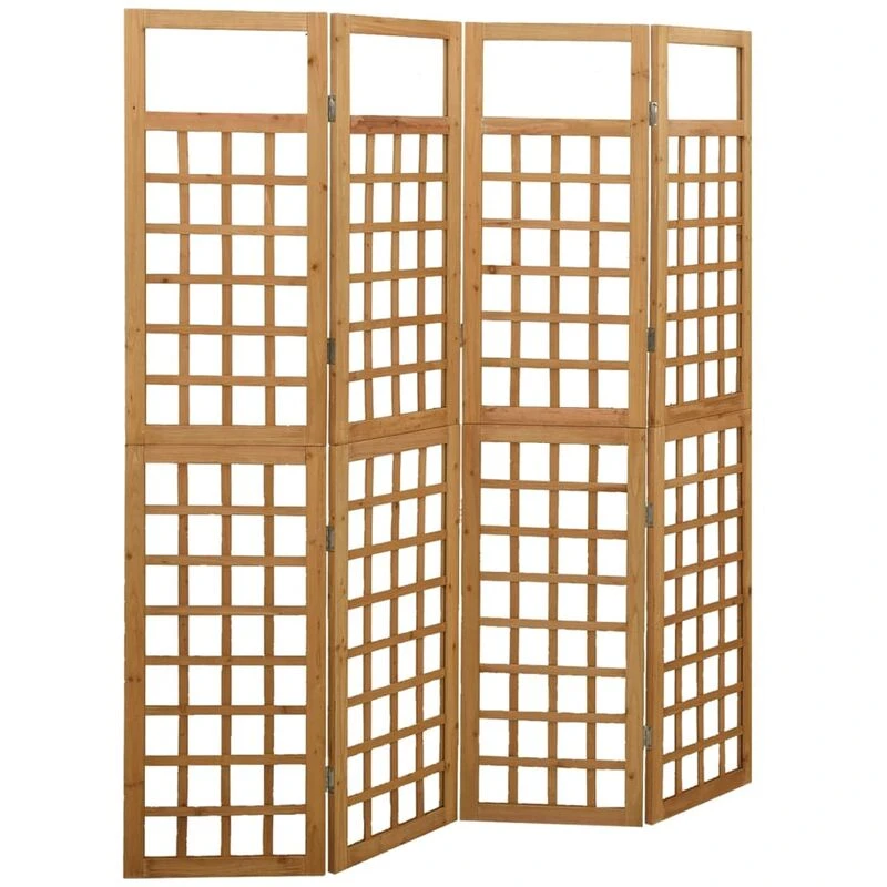 Image of VIDAXL 4-Panel Room Divider/Trellis Solid Fir Wood 161x180cm Vidaxl 8720286452622