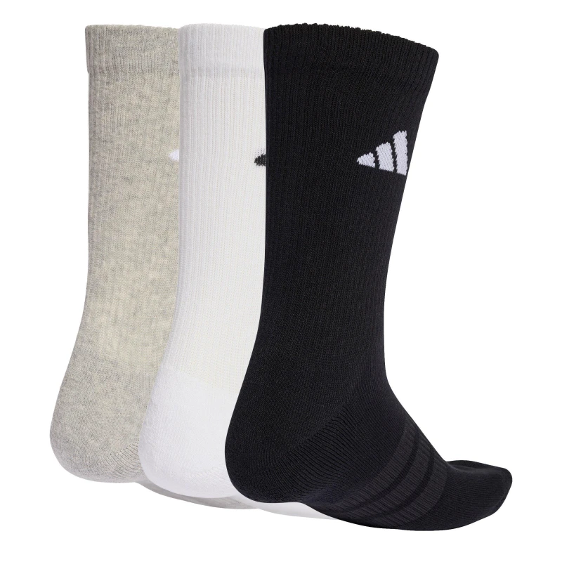 Image of adidas Crew Socks 3 Pack Womens MegGreyHtr female 6.5-8