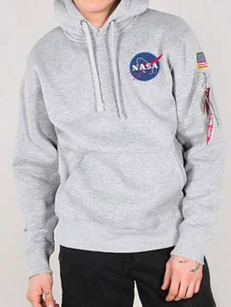 Image of Alpha Industries Space Shuttle Hoodie, grey, Size M