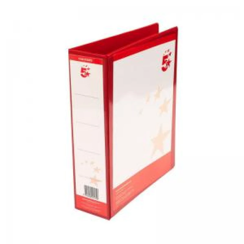Image of 5 Star office 5 Star Office A4 Presentation Lever Arch File Polypropylene 58mm Red 814276