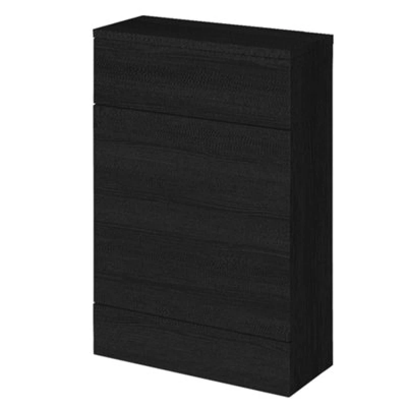 Image of Hudson Reed Fusion 600mm Compact Wc Unit With Co-Ordinating Top - Charcoal Black Gloss, Ready-Assembled