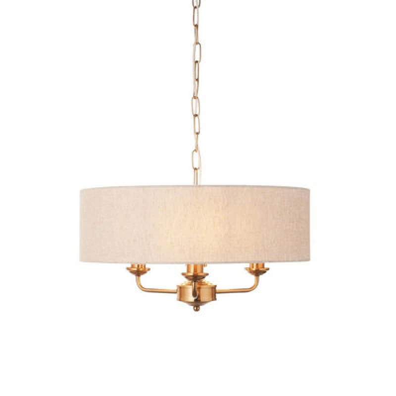 Image of EDITE Harrington 3-Light Pendant in Vintage Brass Natural ONE SIZE