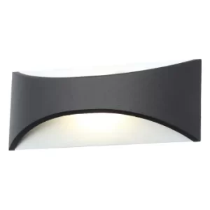 Image of Zinc LED Wall Light Up and Down 12W Cool White STROUD Black