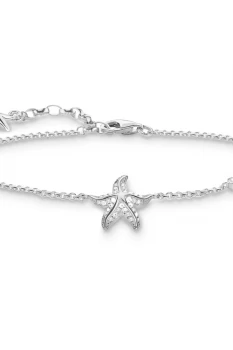 Image of Ladies Thomas Sabo Sterling Silver Glam & Soul Starfish Bracelet A1756-051-14-L19V