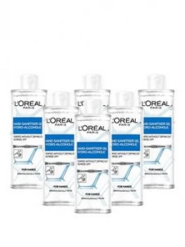Image of LOreal Paris LOreal Anti Bacterial Hand Sanitiser with Cap 70% Alcohol Large 390ml Pack of 6, One Colour, Women