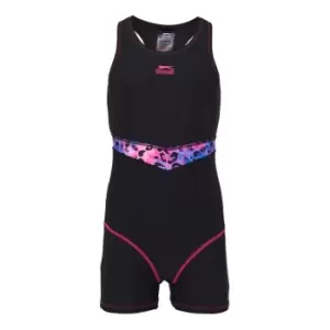 Image of Slazenger Splice Boyleg Swimsuit Girls - Black