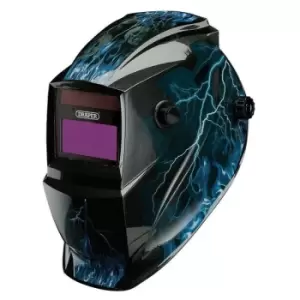 Image of Draper - 02514 Storm Force Auto-Darkening Welding Helmet (Blue Skull Pattern)
