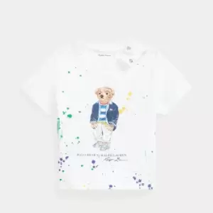 Image of Polo Ralph Lauren Babys' Bear T-Shirt - White - 6-9 months