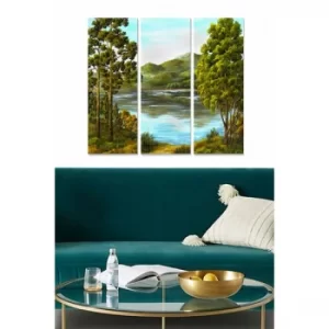 Image of MDF3694180 Multicolor Decorative MDF Painting (3 Pieces)