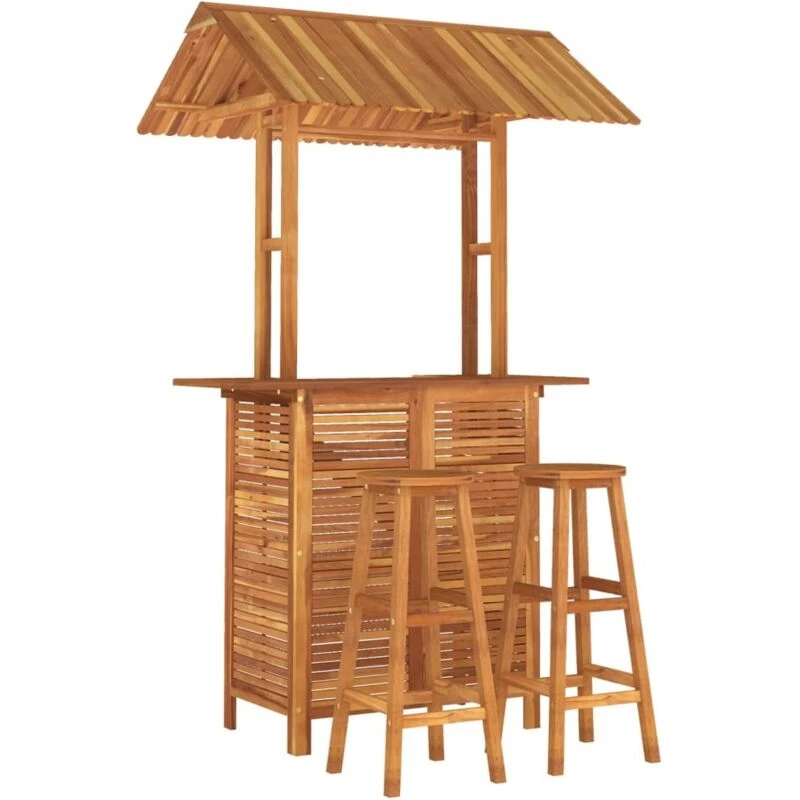 Image of VIDAXL 3 Piece Garden Bar Set Solid Wood Acacia vidaXL 8720287143109