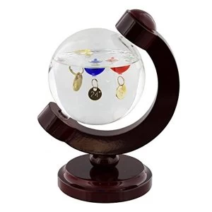 Image of Galileo Thermometer Globe Style - 16cm Multi Coloured 5 Bulb