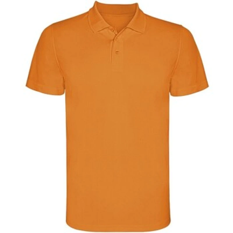 Image of ROLY ROLY Men Monzha Short-Sleeved Polo Shirt in Orange Size: Small Orange S Male 5063470940035