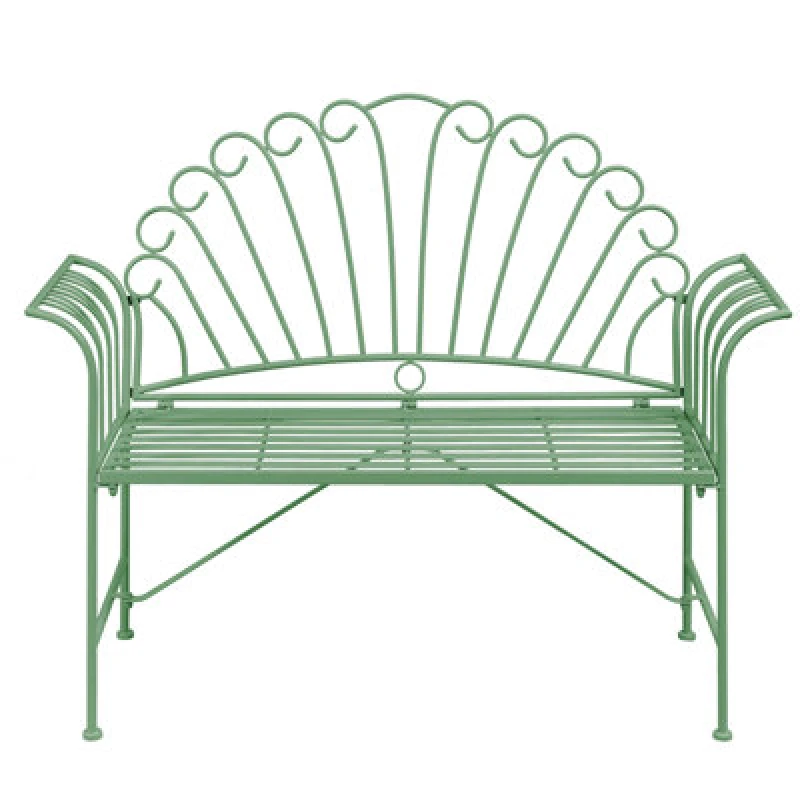 Image of Beliani Garden Bench Cavinia 125cm Metal Green