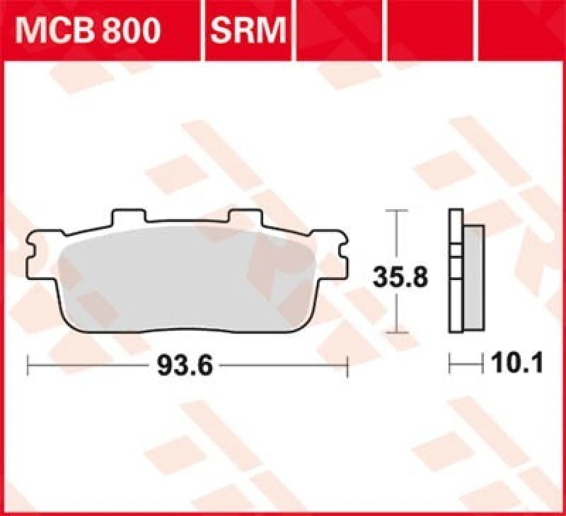 Image of TRW Lucas Brake pad MCB800