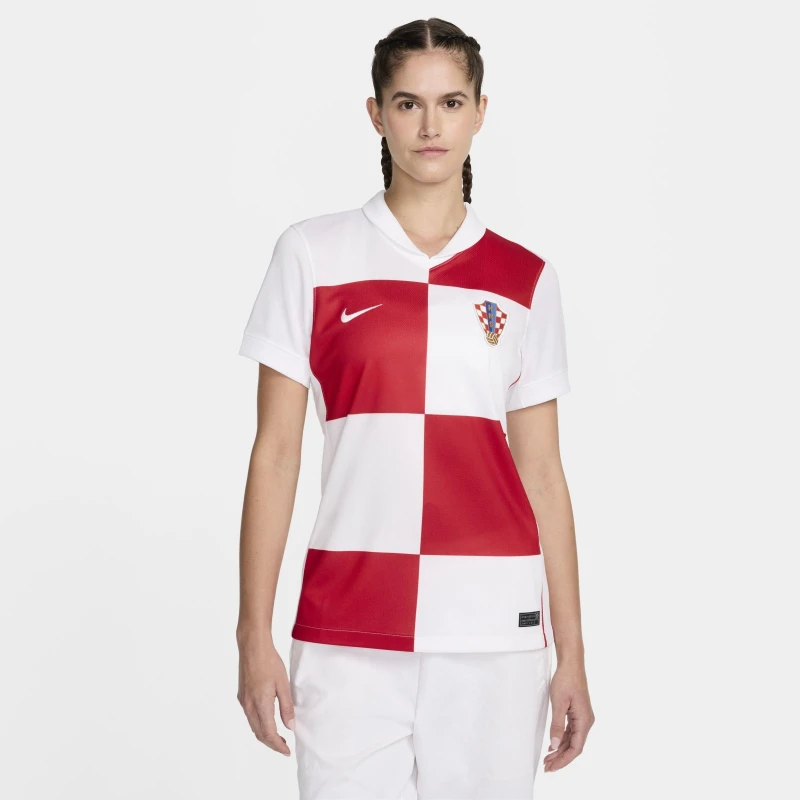 Image of Nike Croatia Home Shirt 2024 Womens - White White 12