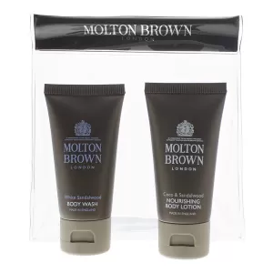 Image of Molton Brown Gift Set 30ml Coco & Sandalwood Body Lotion + 30ml White Sandalwood Body Wash